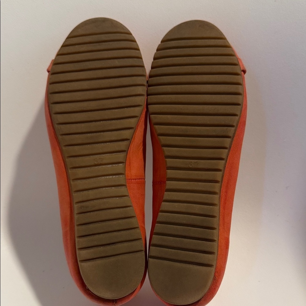 Badura orange-red color Leather Ballet Flats EU37/US6.5 - Picture 8 of 9